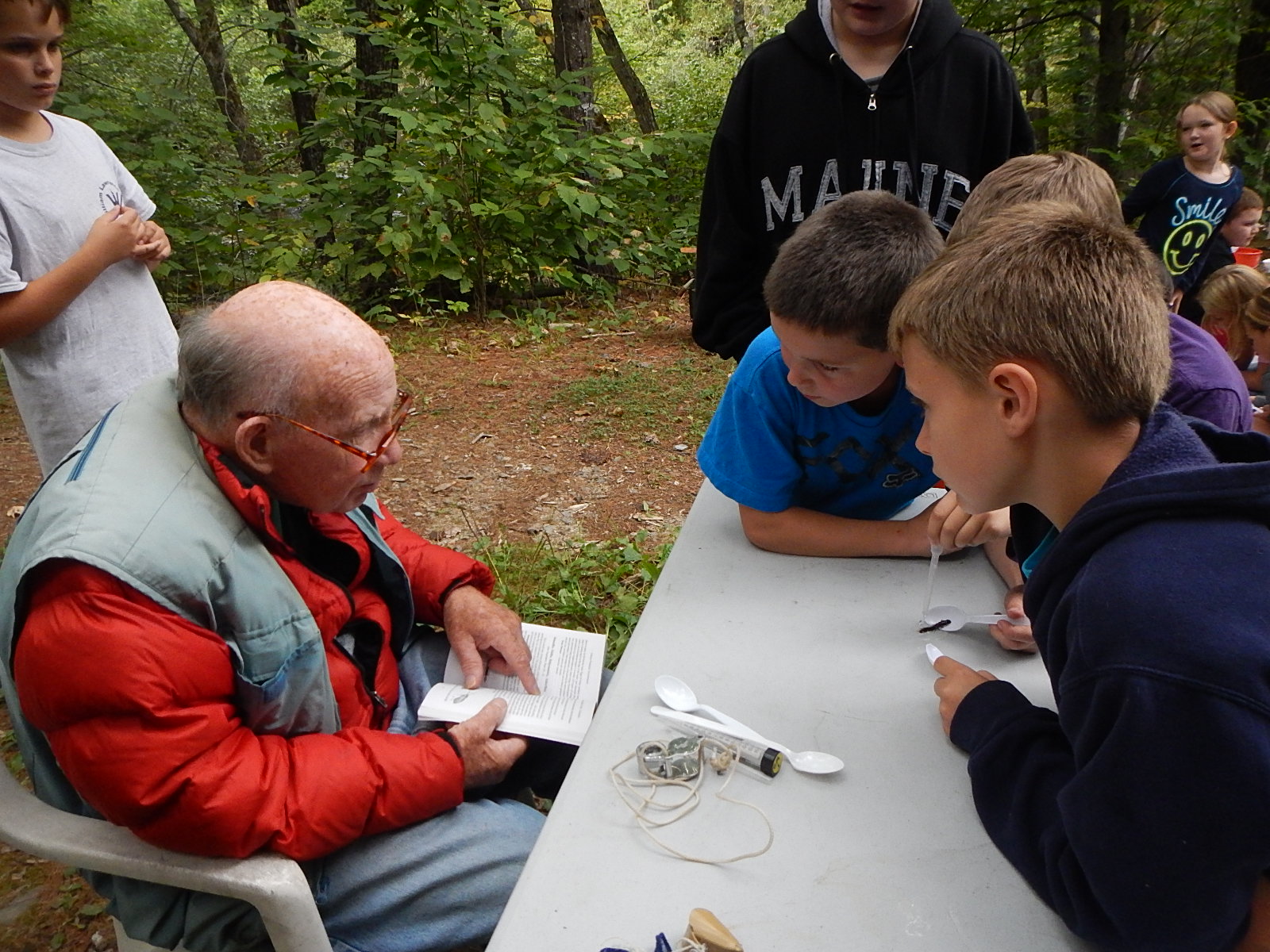 Ned Hatfield with Students