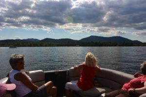 Enjoying a tour of Ossipee Lake during Watershed Weekend.